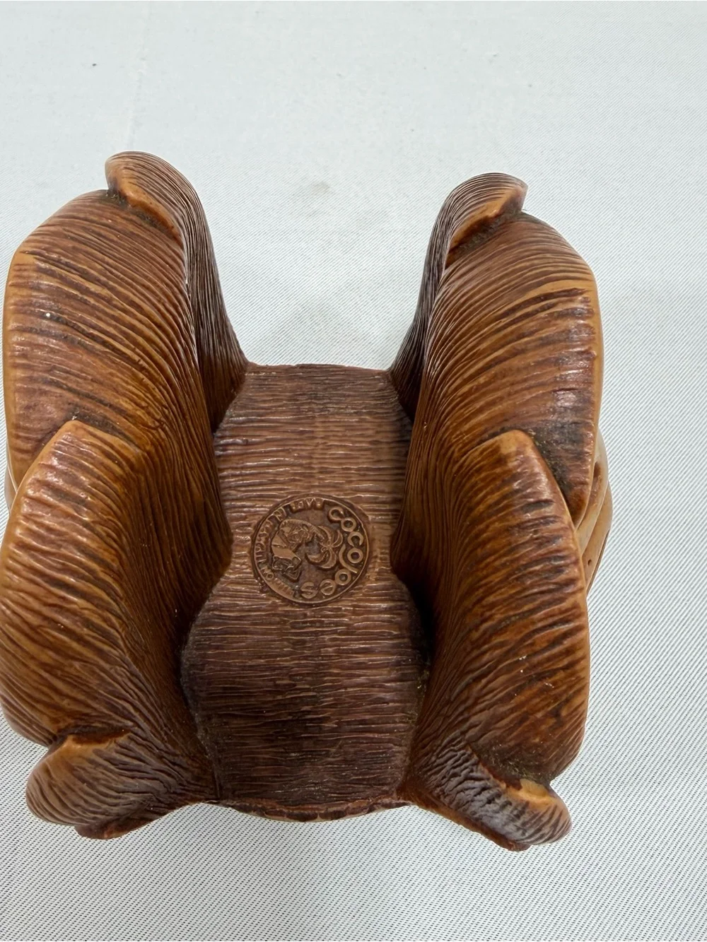 Vintage Coco Joes Monstera Leaf Napkin Letter Holder Polynesia Tiki Aloha Hawaii